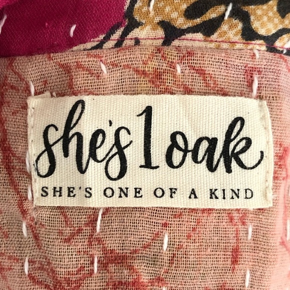 She’s 1 Oak She’s one of a kind multicolored open closure reversible kimono - Picture 5 of 9